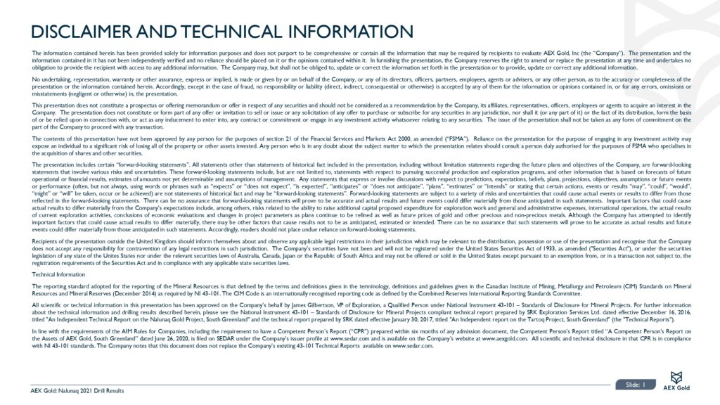 Nalunaq 2021 Drill Results Page 0002