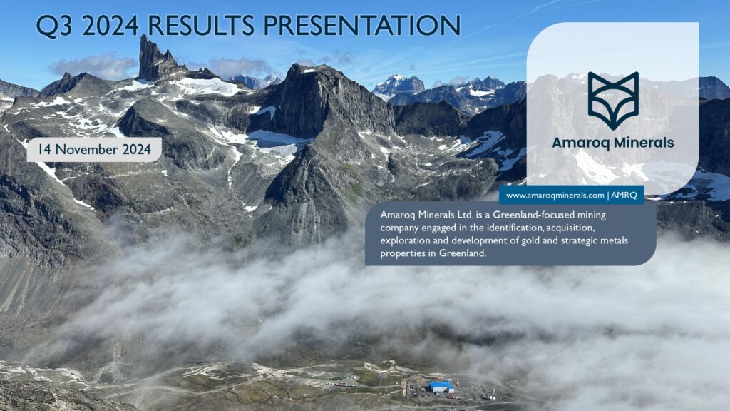 Amaroq Ltd. 3q24 Results Presentation Page 0001