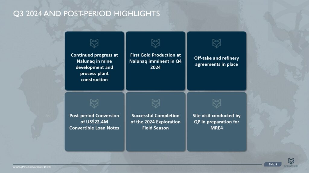 Amaroq Ltd. 3q24 Results Presentation Page 0005