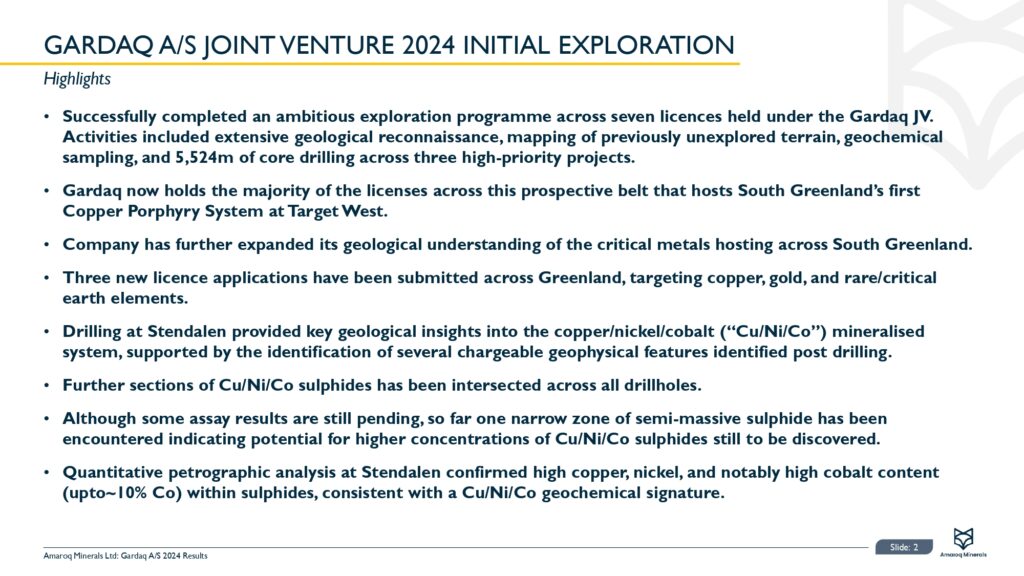 2024 Exploration Results Gardaq As Joint Venture Page 0003