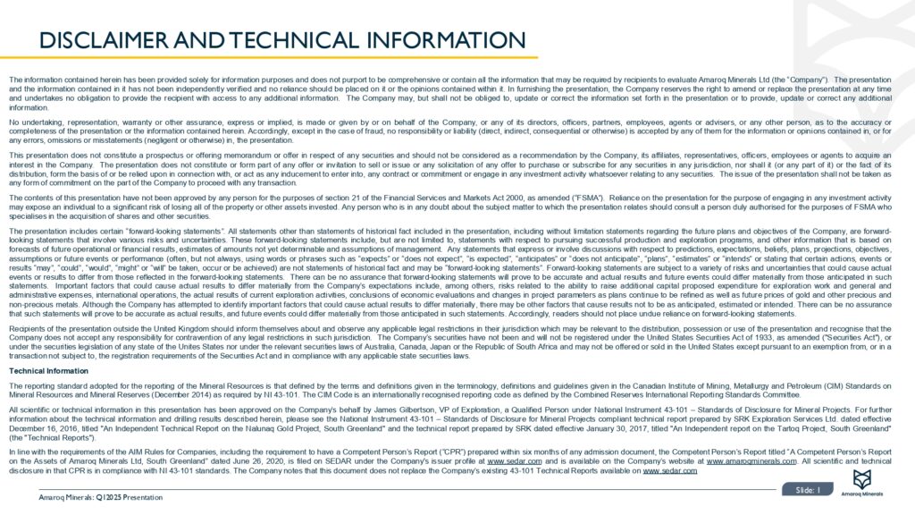 Amaroq Q1 2025 Results Page 0002