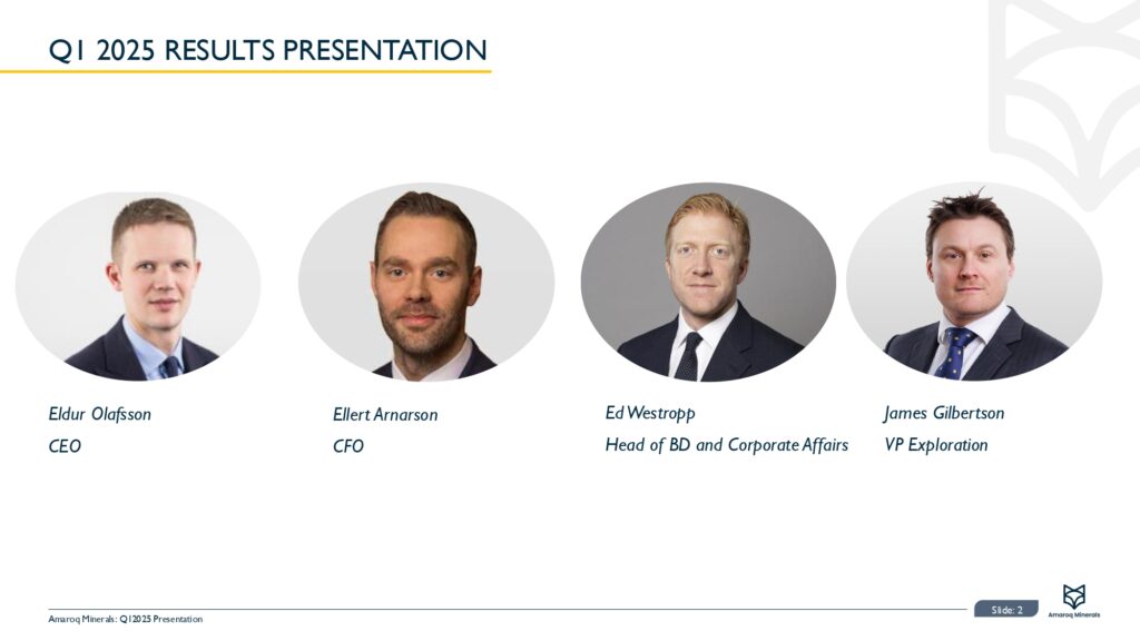 Amaroq Q1 2025 Results Page 0003