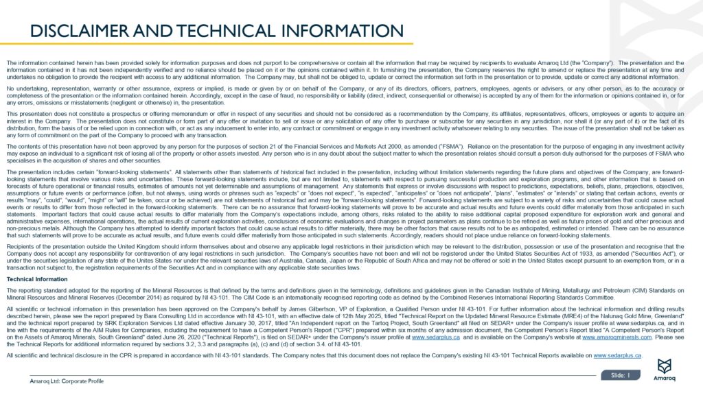 Amrq Corporate Presentation January 2026 Page 0002
